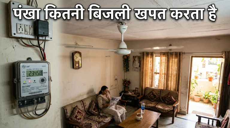 पंखा कितनी बिजली खपत करता है और यूनिट कैलकुलेशन की जानकारी